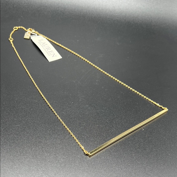 Lauren Ralph Lauren Jewelry - Ralph Lauren Gold-Tone 4” Bar Necklace 18-20”